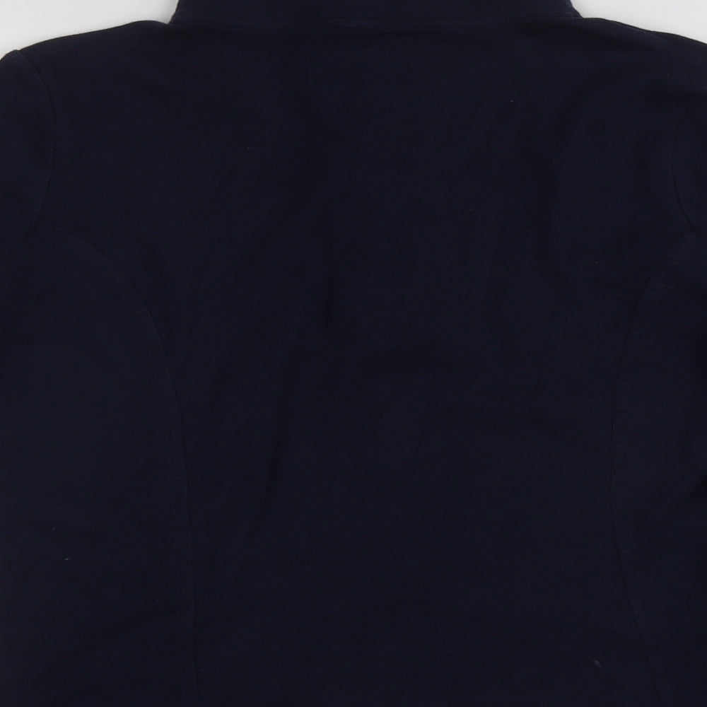 Regatta Womens Blue High Neck  Cotton Pullover Jumper Size 10