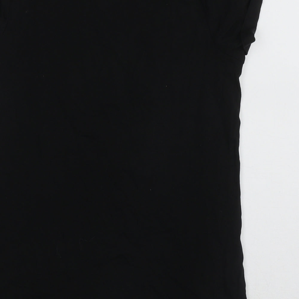 Primark Girls Black  Cotton Basic T-Shirt Size 11-12 Years Round Neck  - Mickey Mouse