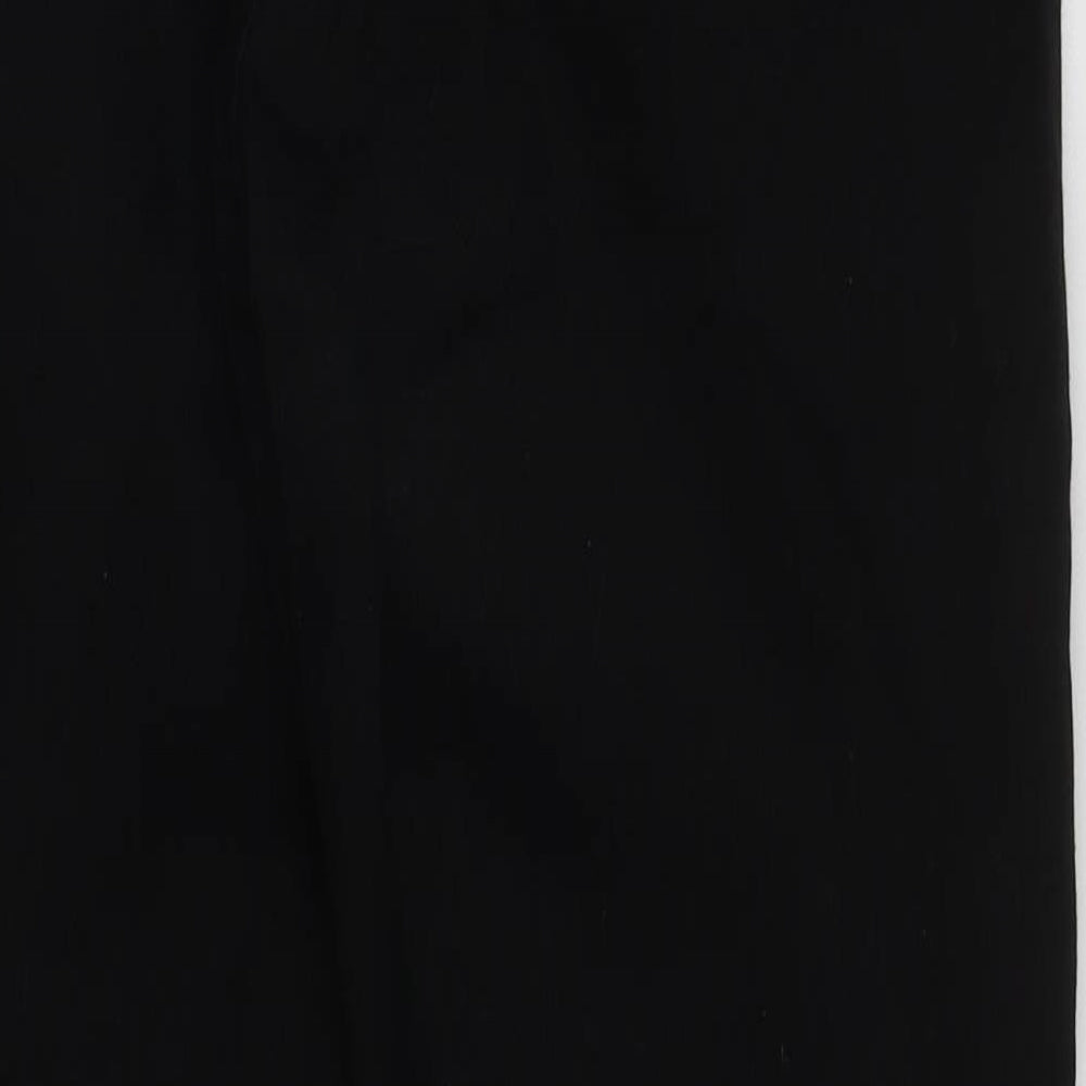 Marks and Spencer Womens Black  Cotton Straight Jeans Size 12 L29 in Regular Zip