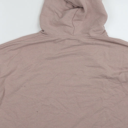 Pull and Bear Womens Pink  Cotton Pullover Hoodie Size XS  Drawstring