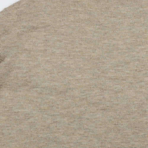 F&F Womens Beige High Neck  Acrylic Pullover Jumper Size 12