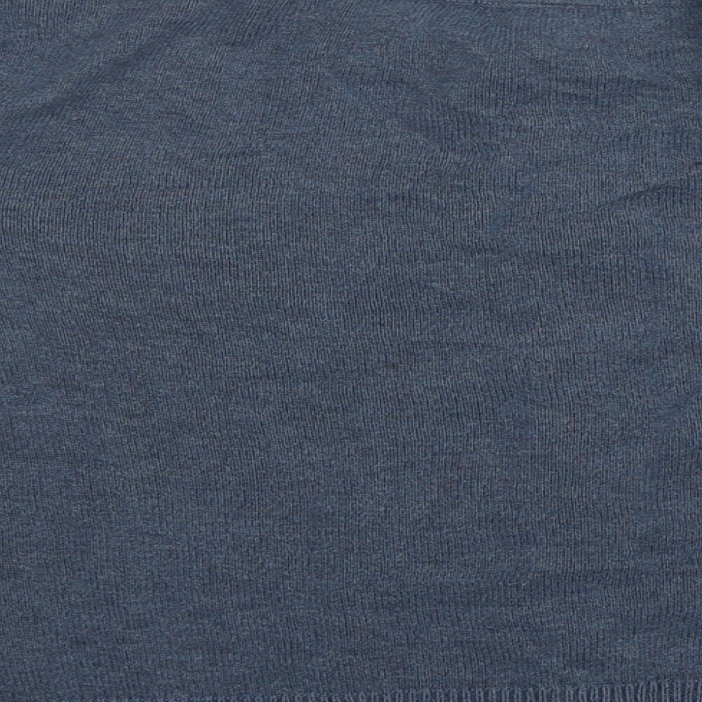 H&M Womens Blue Round Neck  Cotton Cardigan Jumper Size S