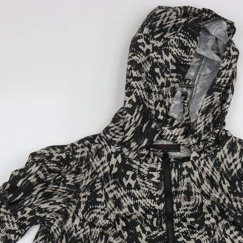 New Look Womens Multicoloured Geometric  Rain Coat Coat Size 12  Zip