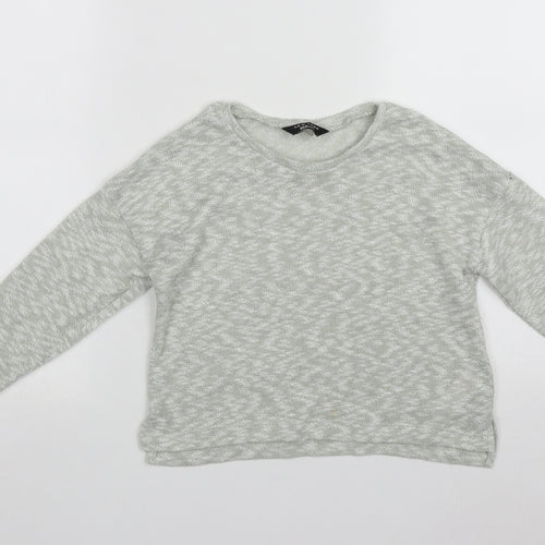 New Look Girls Green Round Neck  Polyester Pullover Jumper Size 10-11 Years