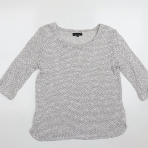 New Look Womens Grey Scoop Neck  Polyester Pullover Jumper Size 14