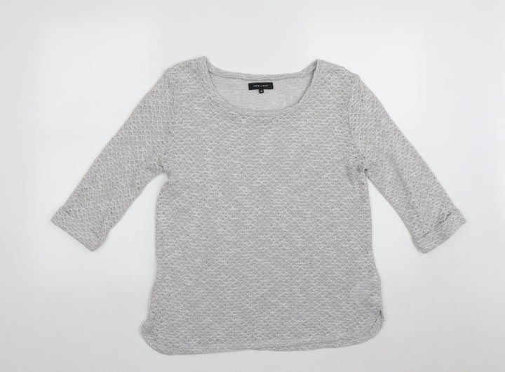 New Look Womens Grey Scoop Neck  Polyester Pullover Jumper Size 14