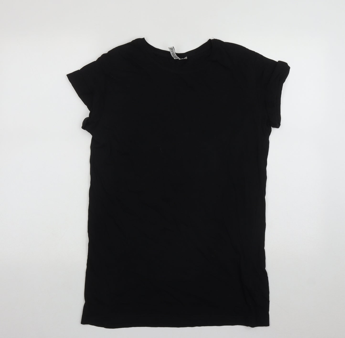 Divided Womens Black  Cotton Basic T-Shirt Size XS Round Neck - `