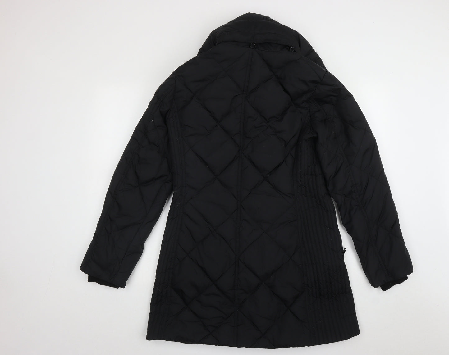 Red Label Womens Black   Quilted Coat Size M  Zip