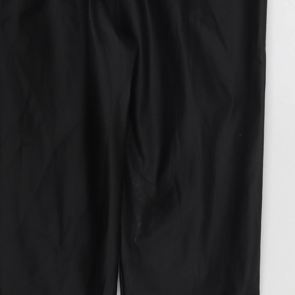 Yu&me Womens Black  Polyamide Cropped Leggings Size L L26 in