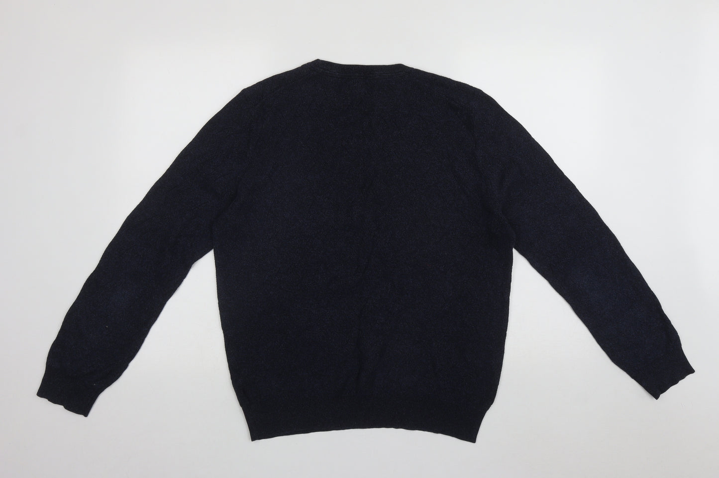 House of Fraser Mens Blue Round Neck  Cotton Pullover Jumper Size M