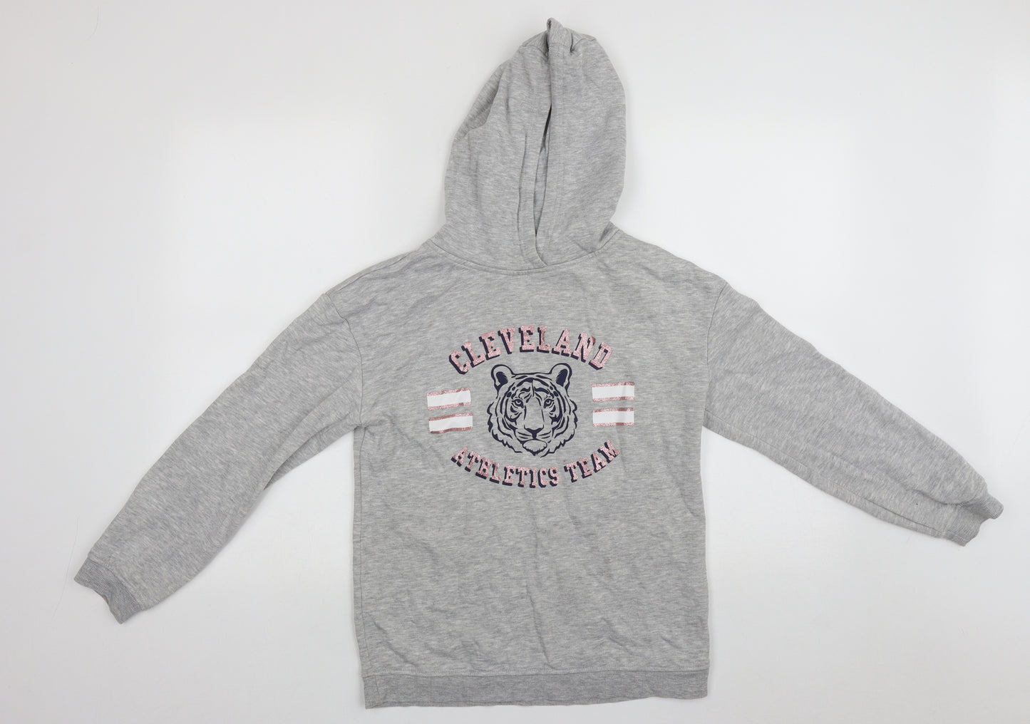 Primark Girls Grey  Cotton Pullover Hoodie Size 12-13 Years