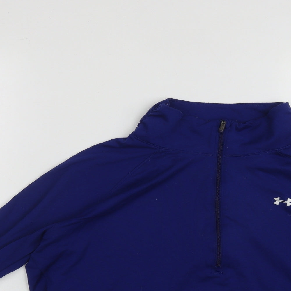 Under armour Mens Blue  Polyester Pullover Sweatshirt Size M