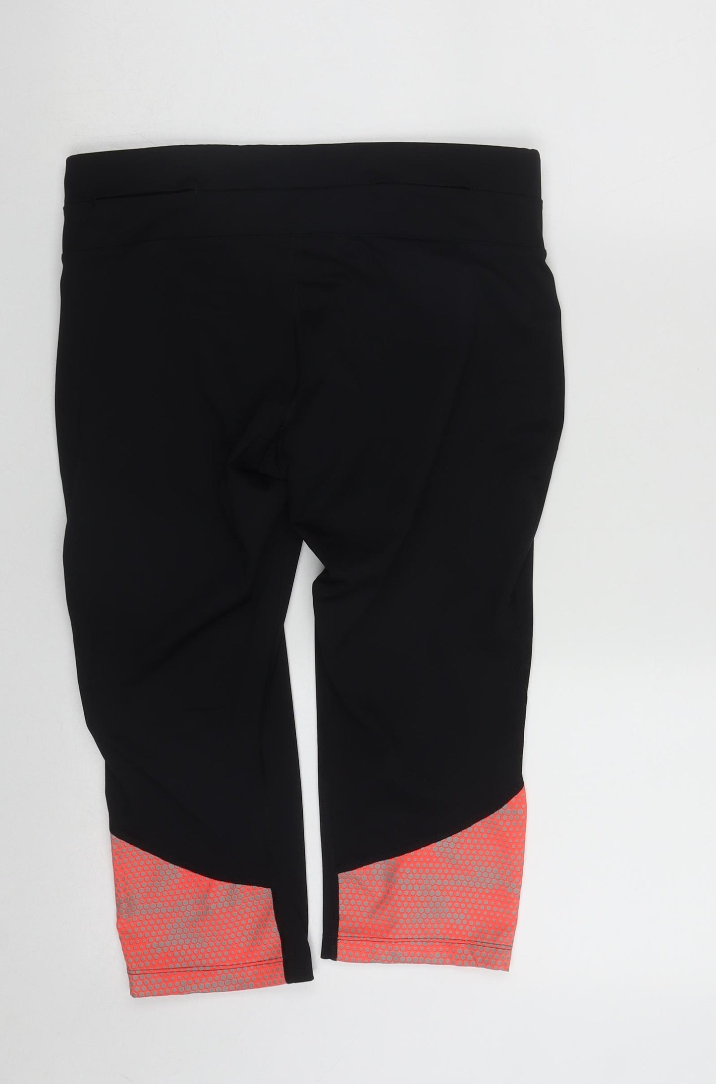 Oasics Womens Multicoloured Geometric Polyester Cropped Leggings Size L L17 in Regular Drawstring