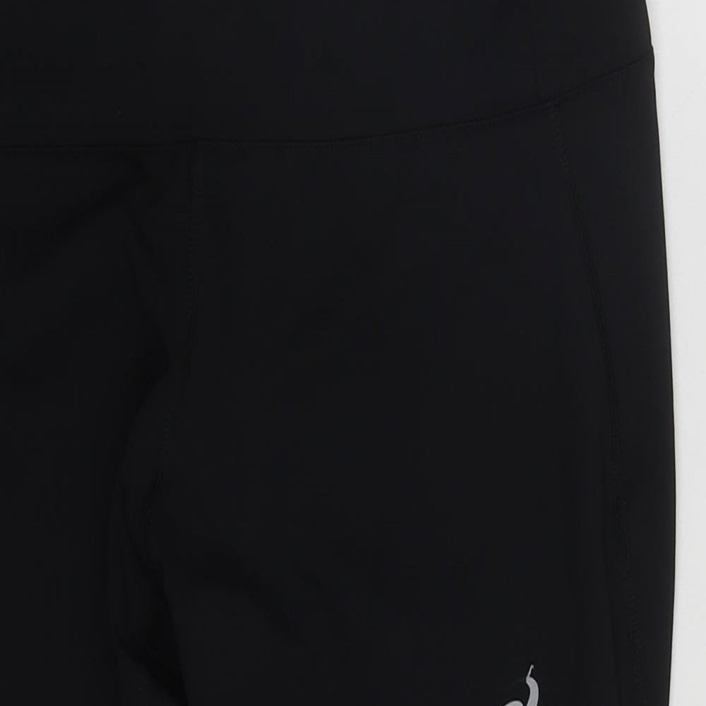 Oasics Womens Multicoloured Geometric Polyester Cropped Leggings Size L L17 in Regular Drawstring