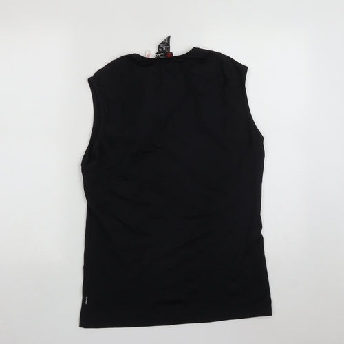 Versace Sport Mens Black  Polyamide Basic T-Shirt Size XL Round Neck
