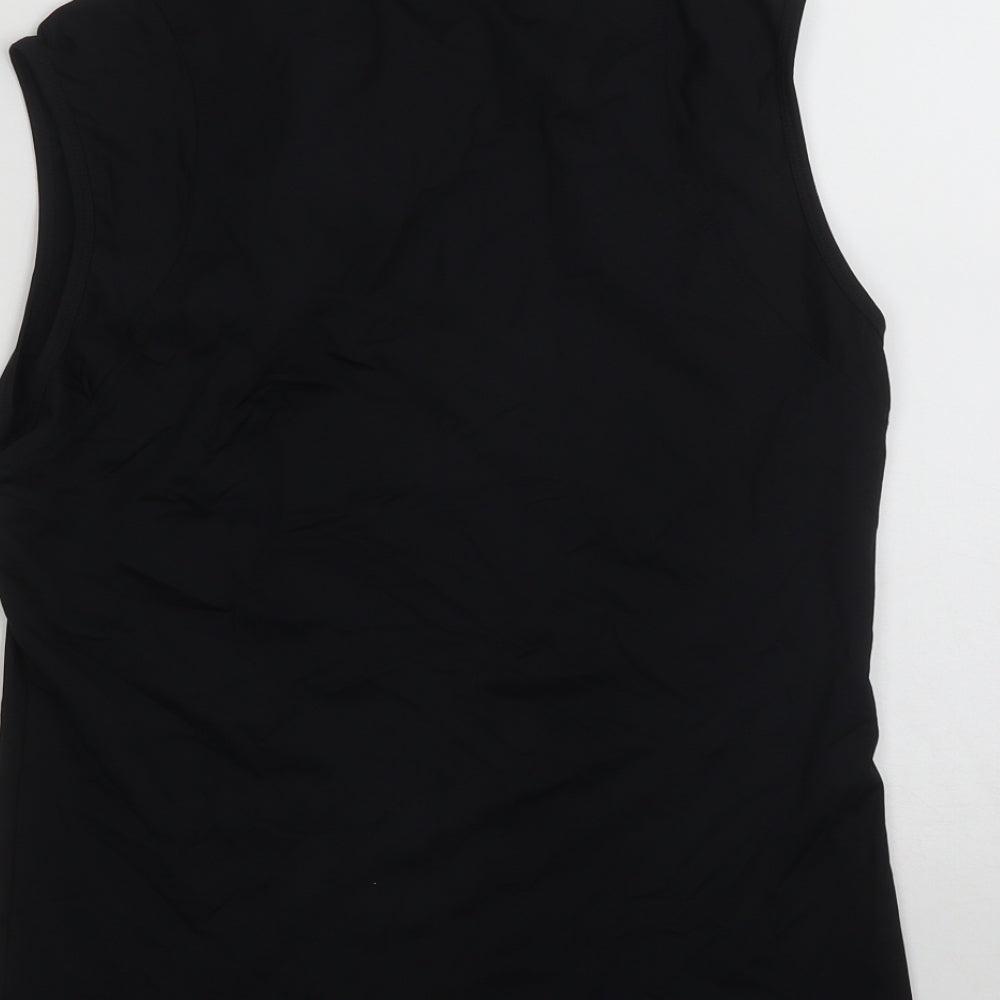 Versace Sport Mens Black  Polyamide Basic T-Shirt Size XL Round Neck