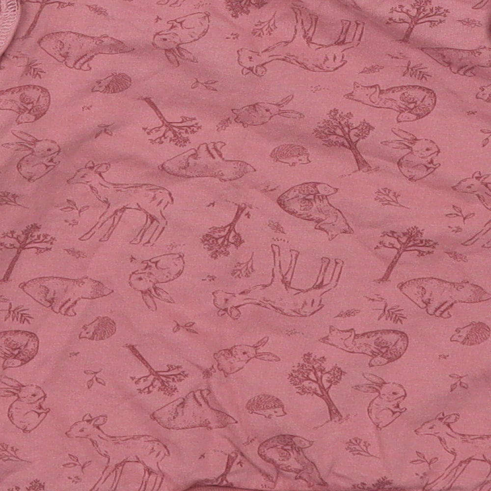 TU Girls Pink Geometric 100% Cotton Pullover Jumper Size 18-24 Months  Pullover