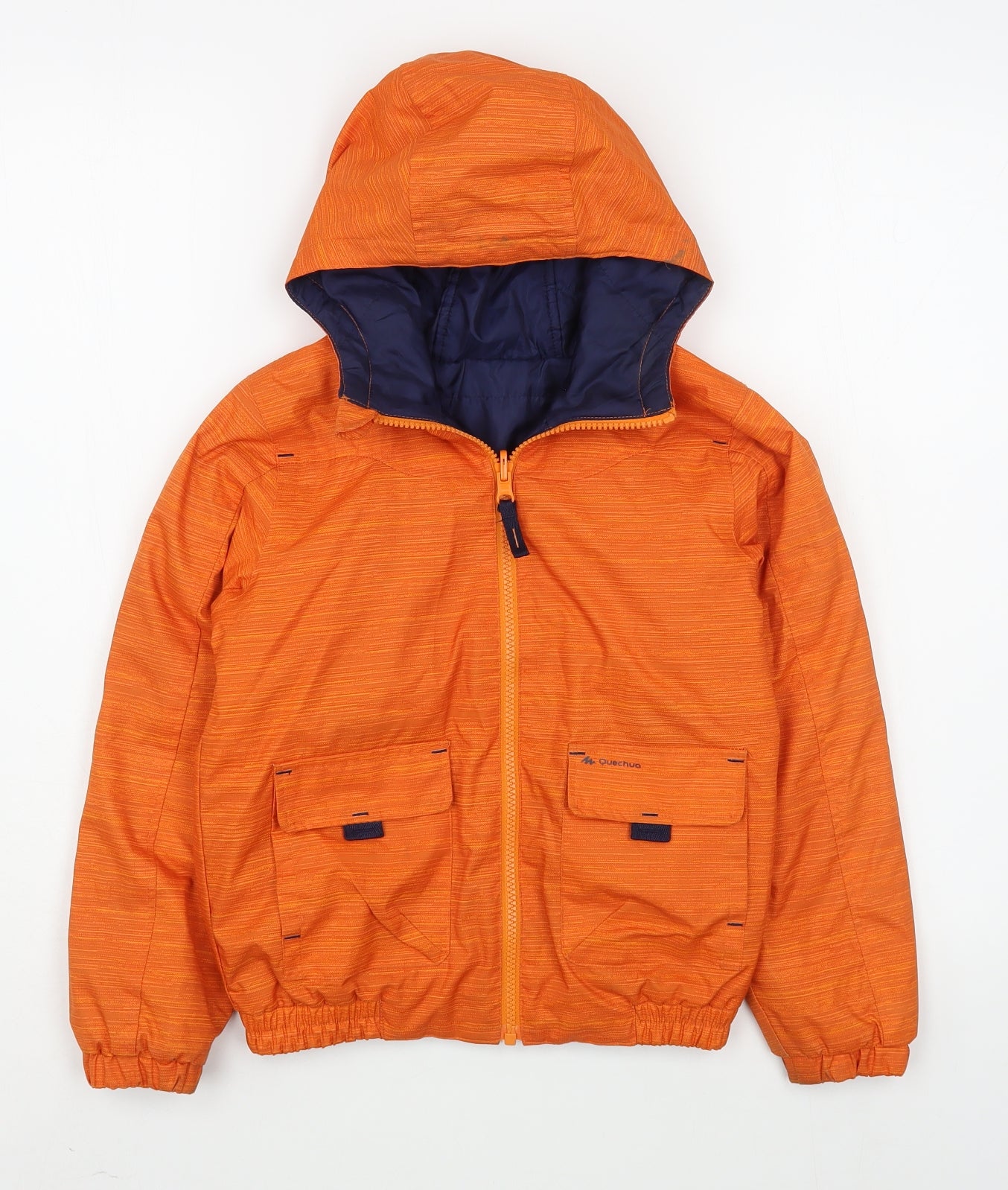 DECATHLON Boys Orange   Rain Coat Coat Size 6 Years  Zip - Reversable
