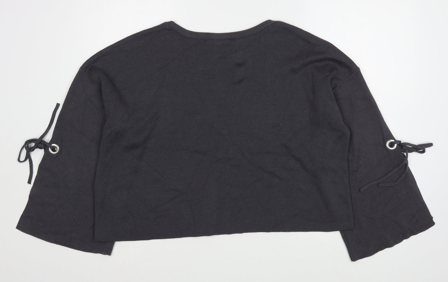 New Look Womens Grey Boat Neck  Acrylic Pullover Jumper Size 12