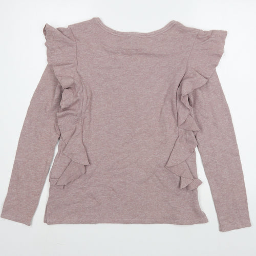 NEXT Womens Purple Round Neck  Cotton Pullover Jumper Size 10