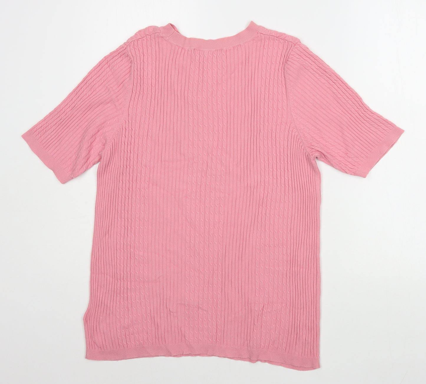 F&F Womens Pink  Viscose Basic T-Shirt Size 18 Round Neck