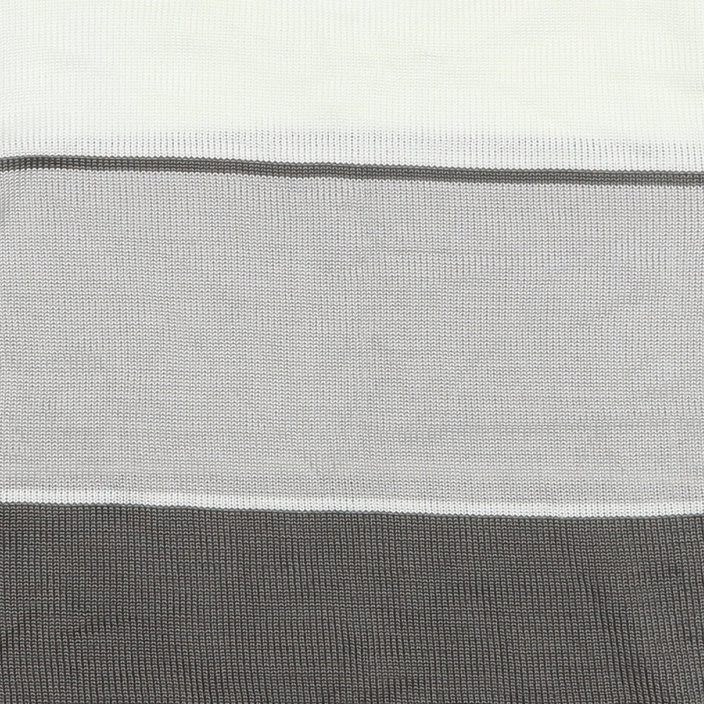 Preworn Womens Grey  Viscose Basic T-Shirt Size S Boat Neck
