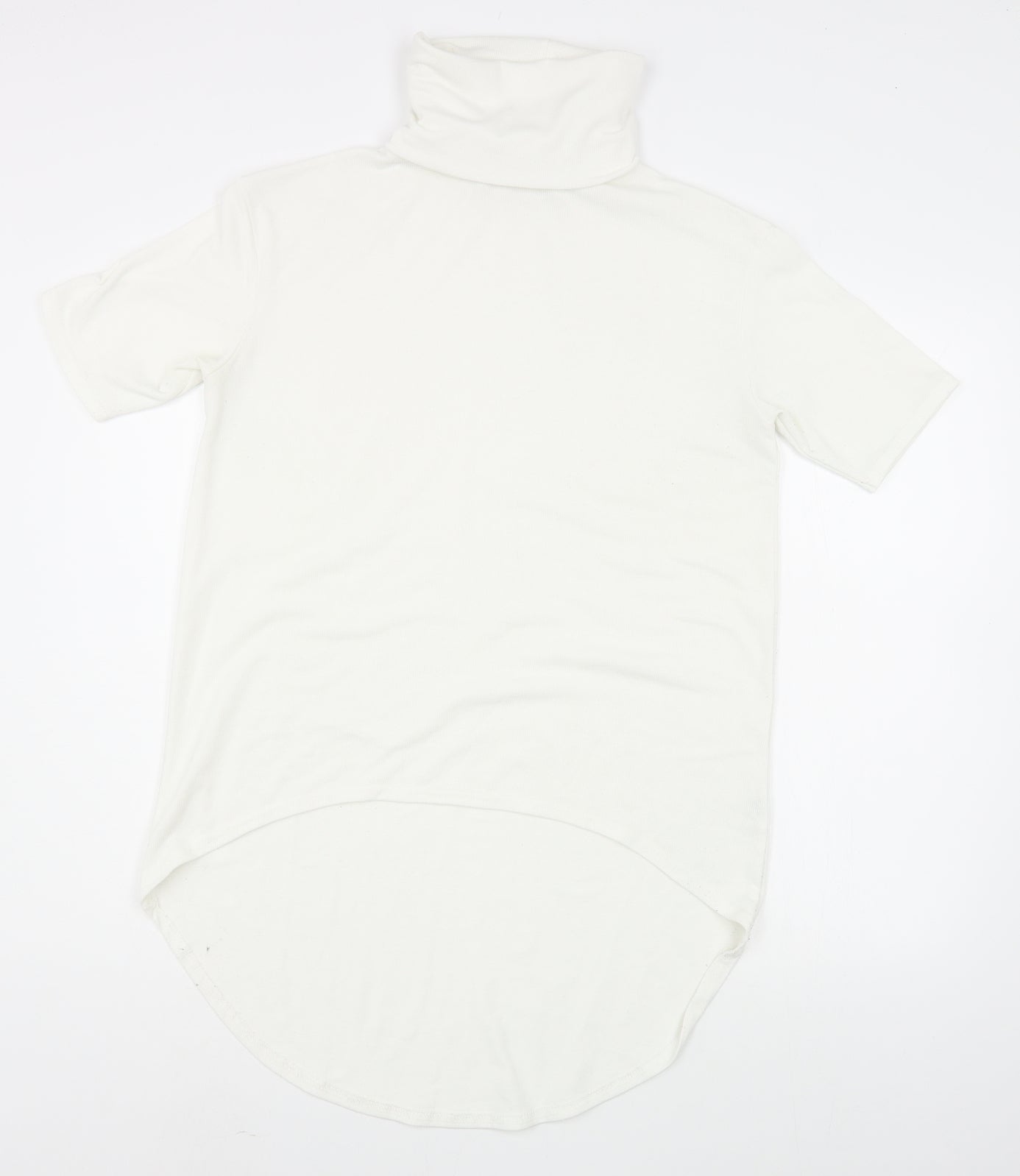 Select Womens White Roll Neck  Polyester Pullover Jumper Size 12