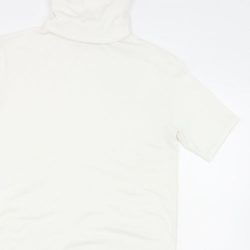 Select Womens White Roll Neck  Polyester Pullover Jumper Size 12