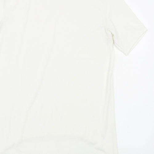 Select Womens White Roll Neck  Polyester Pullover Jumper Size 12
