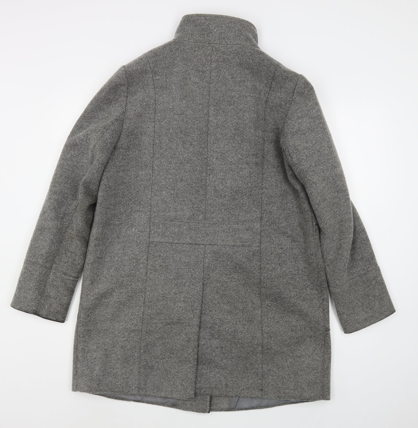 NEXT Womens Grey   Overcoat Coat Size 14  Button