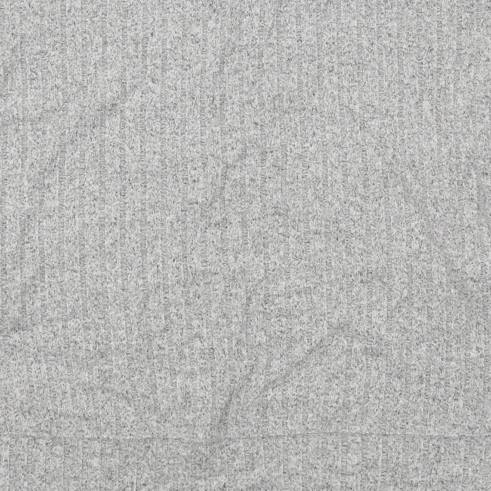 Marks and Spencer Womens Grey High Neck  Viscose Pullover Jumper Size 8