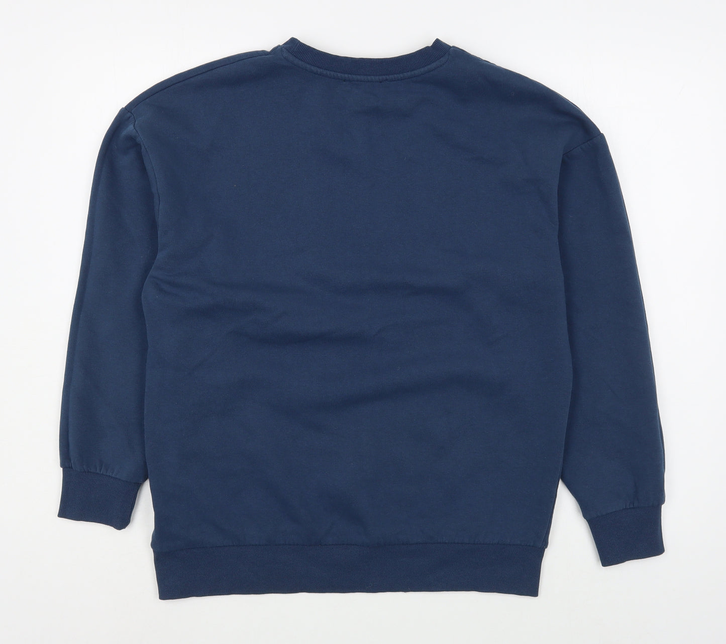 Zara Mens Blue  Cotton Pullover Sweatshirt Size S