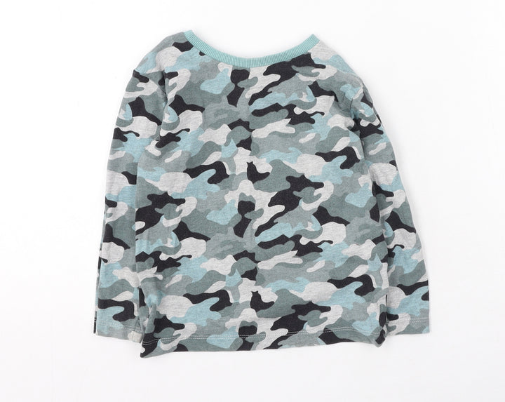 NEXT Boys Multicoloured Camouflage Cotton Pullover Sweatshirt Size 2-3 Years
