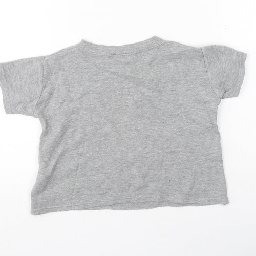Preworn Girls Grey  Cotton Camisole Casual Size 2-3 Years Round Neck  - Baby shark