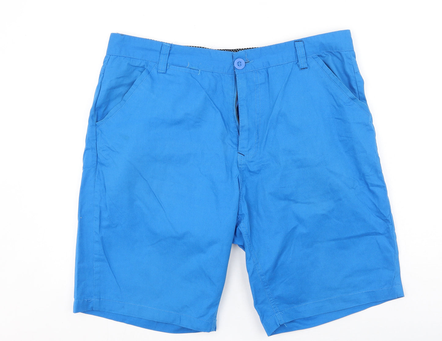 Hugo Samuel Mens Blue  Cotton Chino Shorts Size 46 L8 in Regular