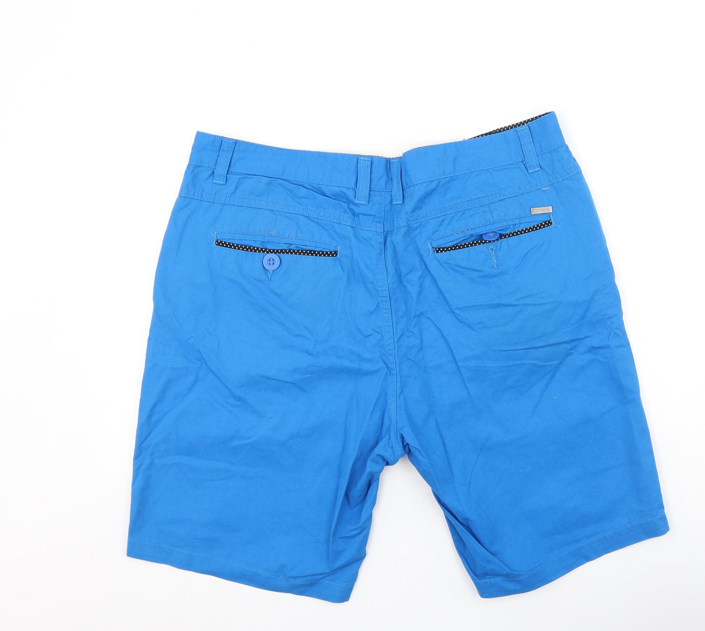 Hugo Samuel Mens Blue  Cotton Chino Shorts Size 46 L8 in Regular
