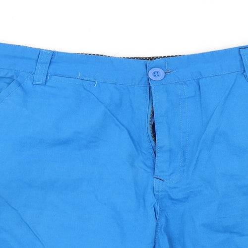 Hugo Samuel Mens Blue  Cotton Chino Shorts Size 46 L8 in Regular