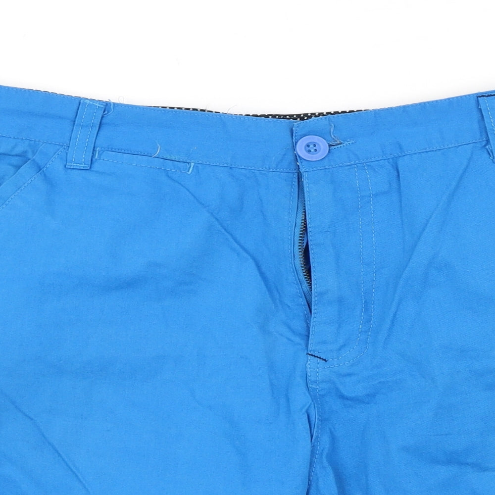 Hugo Samuel Mens Blue  Cotton Chino Shorts Size 46 L8 in Regular