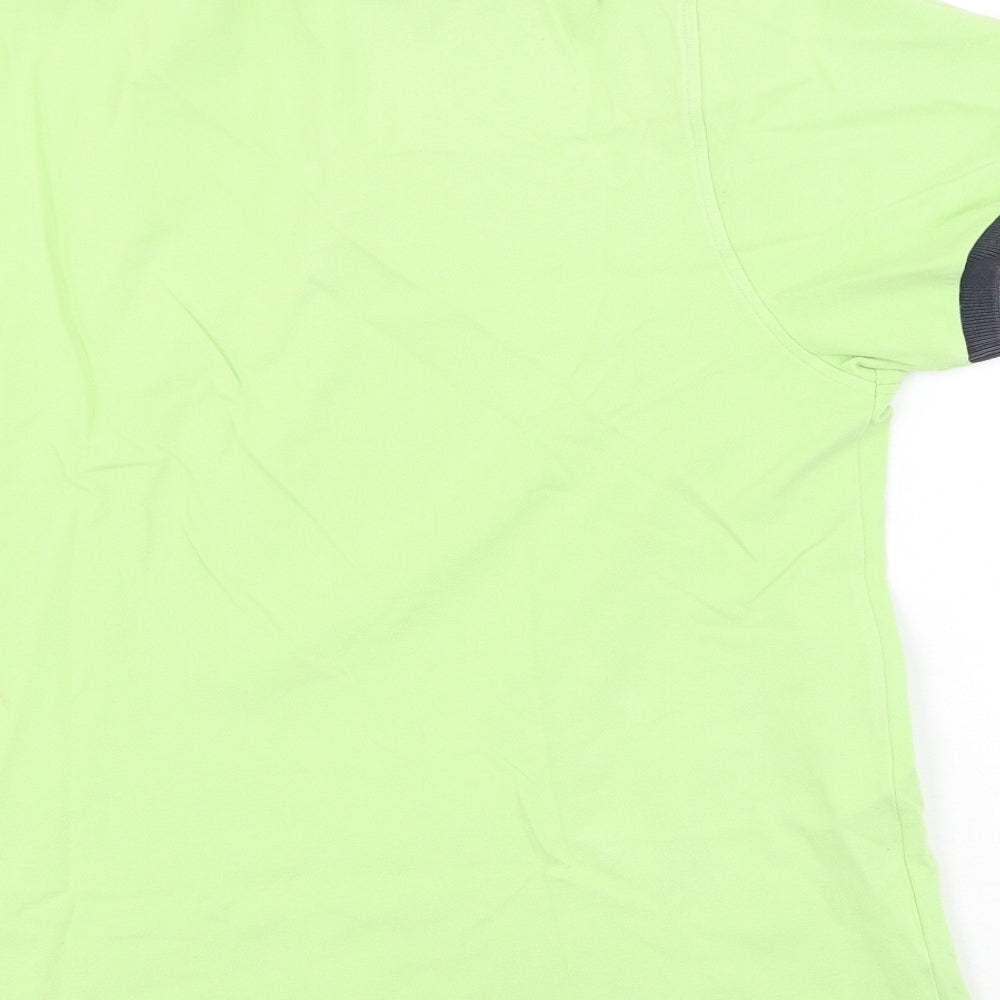 Lyle & Scott Womens Green  Cotton Basic Polo Size L Collared