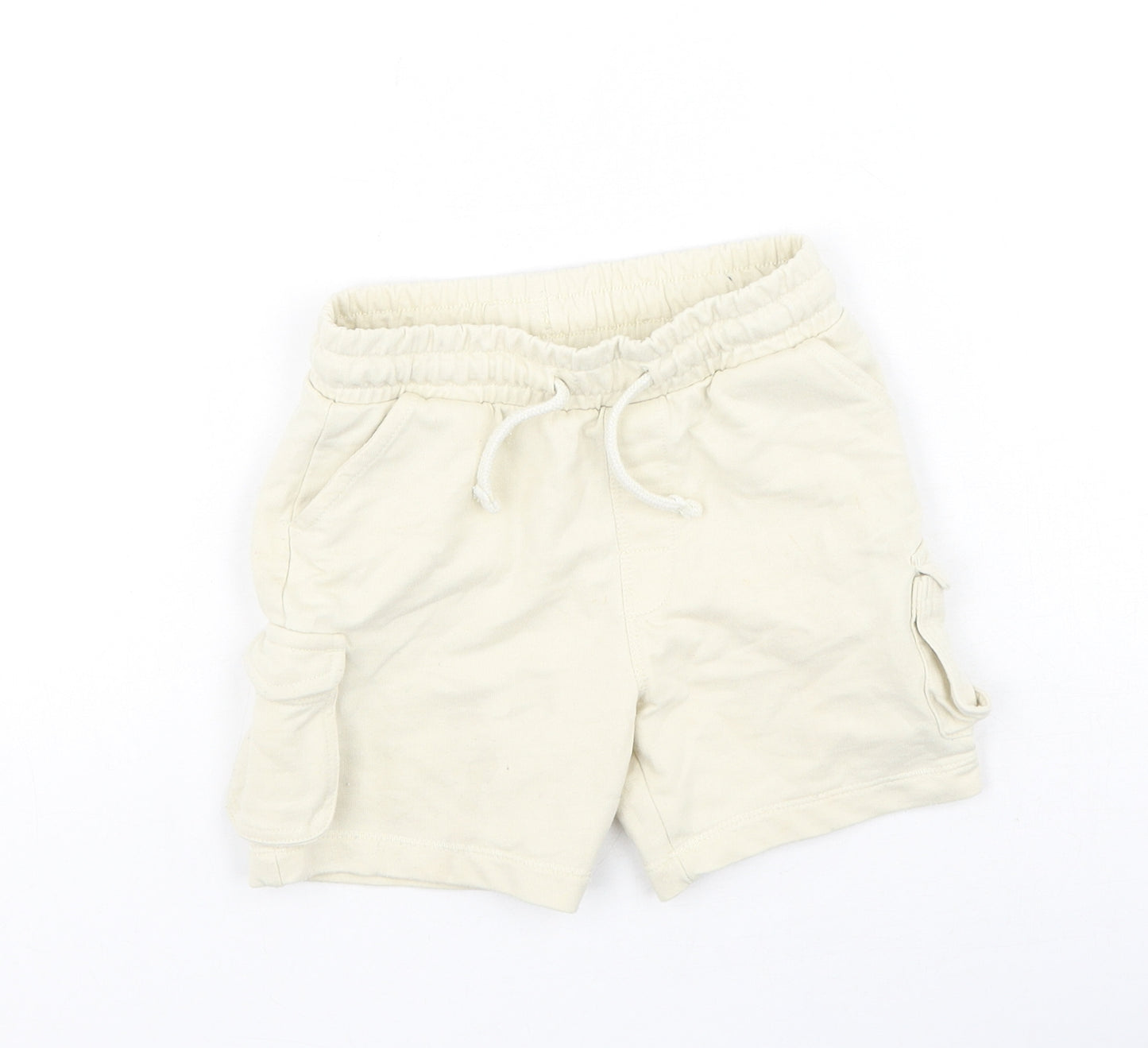 Preworn  Boys Beige  Cotton Cargo Shorts Size 2-3 Years  Regular