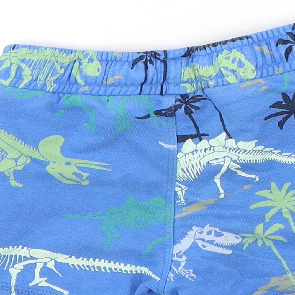 Marks and Spencer Boys Multicoloured  Cotton Utility Shorts Size 2-3 Years  Regular  - palm trees