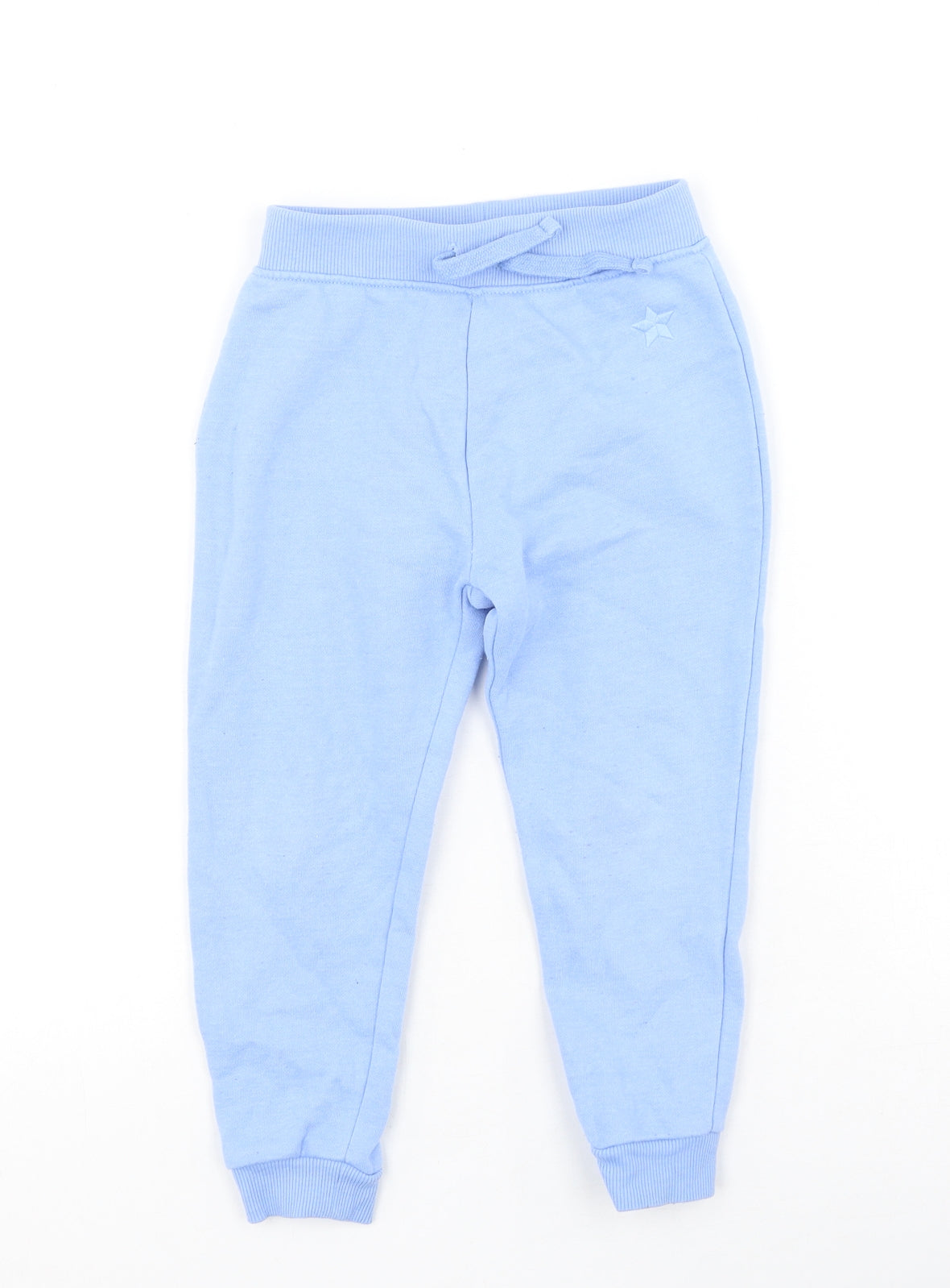 Dunnes Stores Boys Blue  Cotton Jogger Trousers Size 3-4 Years  Regular