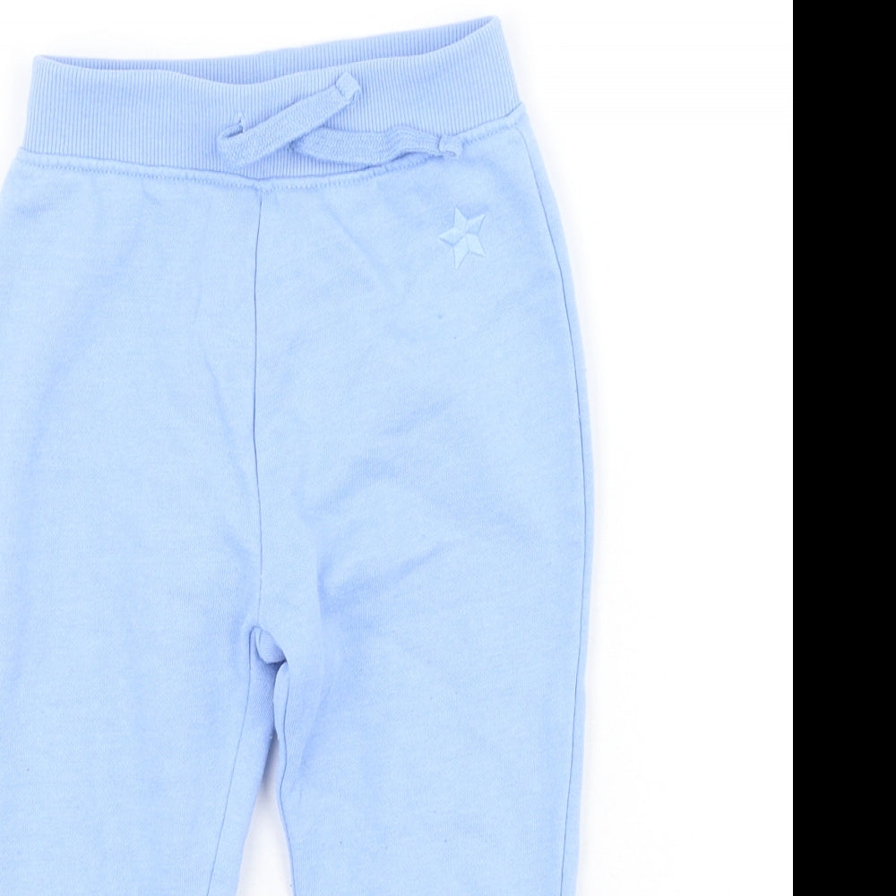 Dunnes Stores Boys Blue  Cotton Jogger Trousers Size 3-4 Years  Regular
