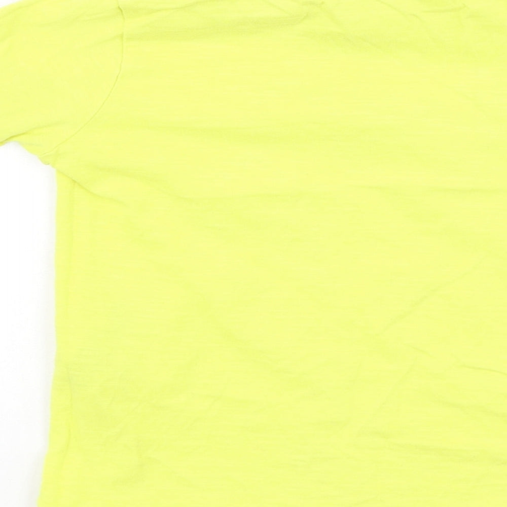 Marks and Spencer Boys Yellow  Cotton Basic Casual Size 2-3 Years Round Neck