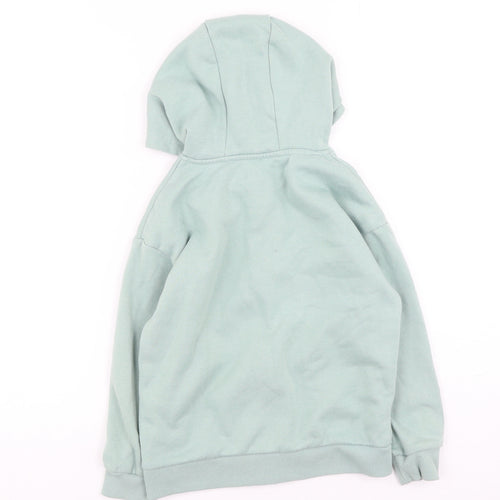 Dunnes Stores Boys Green Round Neck  Cotton Full Zip Jumper Size 7-8 Years