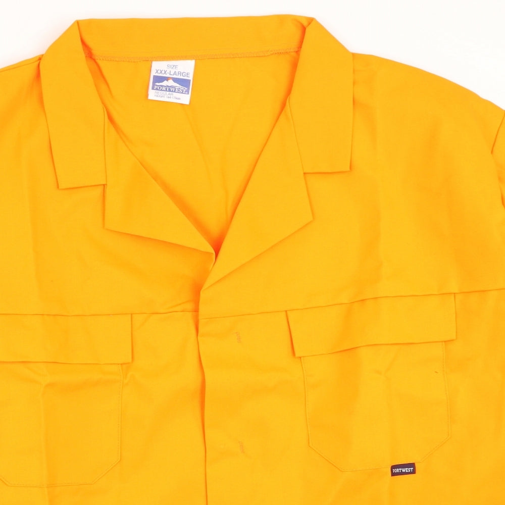 Portwest Mens Orange Round Neck  Polyester Full Zip Jumper Size 3XL