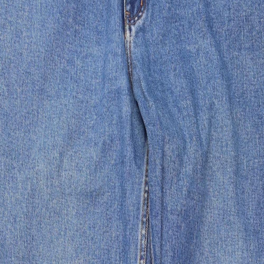 Preworn Womens Blue  Cotton Straight Jeans Size 40 L31 in Regular
