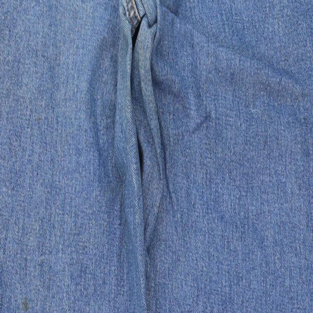 Preworn Womens Blue  Cotton Straight Jeans Size 40 L31 in Regular