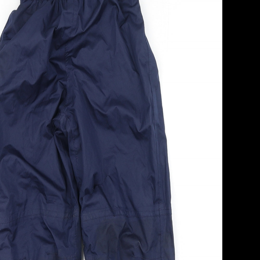 Mountain Warehouse Boys Blue  Polyester Rain Trousers Trousers Size 7-8 Years  Regular