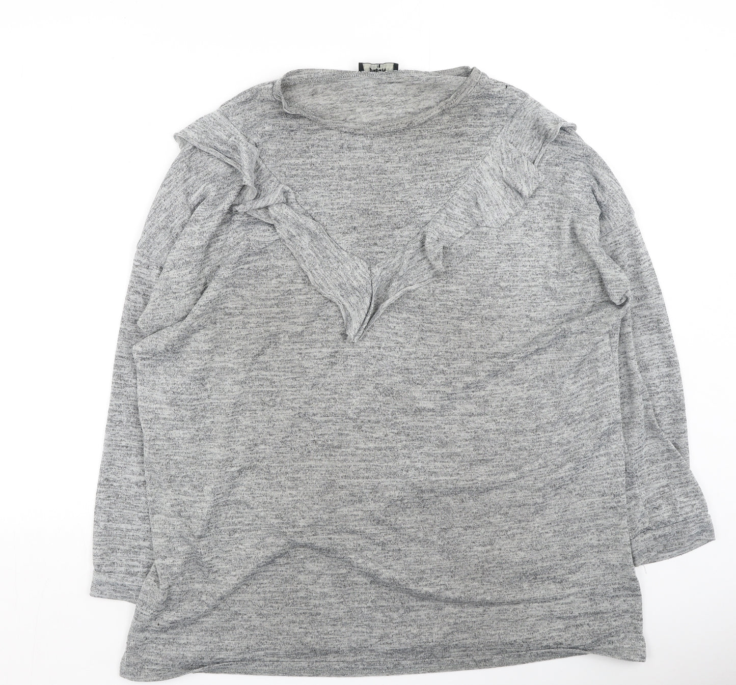 Papaya Womens Grey  Cotton Pullover Sweatshirt Size 10